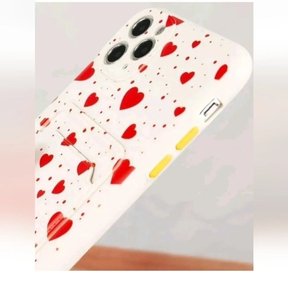 HEART Pattern Card Slot Phone Case iPhone 13 Pro new